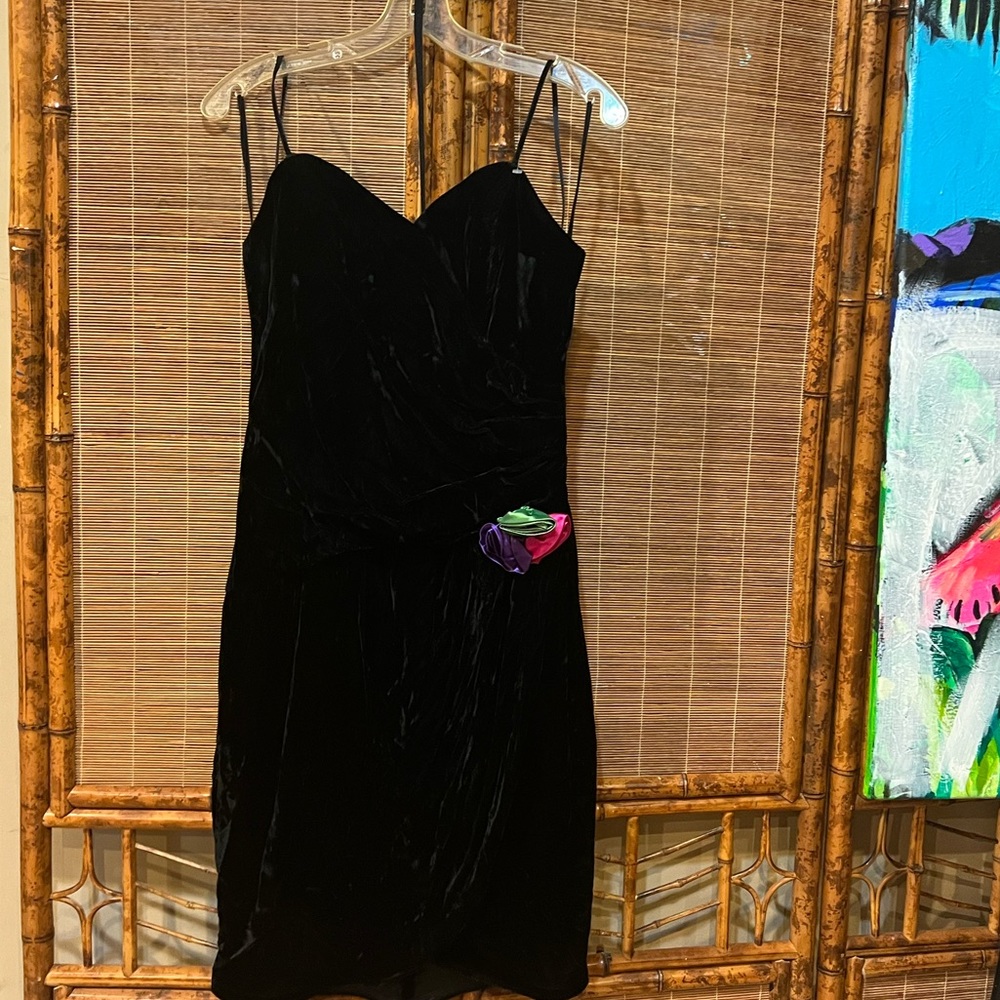 Darcy Vintage Black Velvet Cocktail Dress